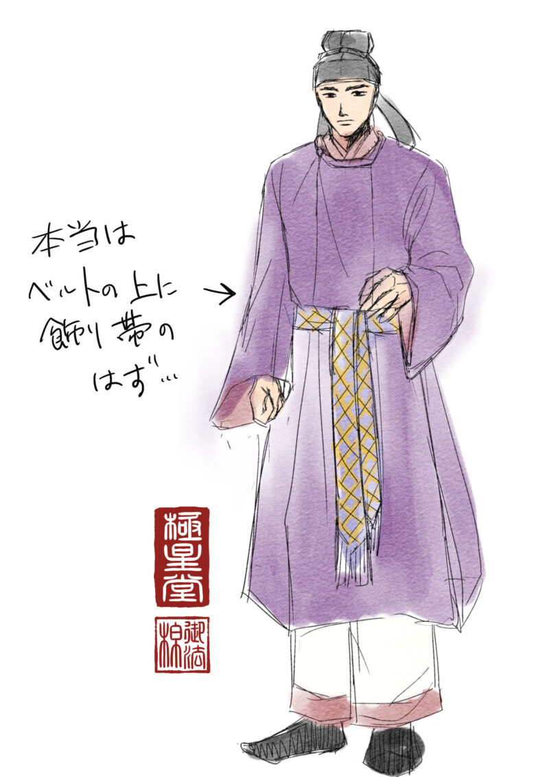 奈良時代の貴族男性のイラスト
